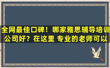 全网最佳口碑！哪家雅思辅导培训公司好？在这里 专业的老师可以帮助您在雅思考试中取得成功